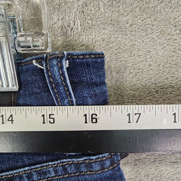 Womens Rock & Republic Blue Denim Jeans w/ Studded Pockets Mid Rise Size 12 - Picture 8 of 11